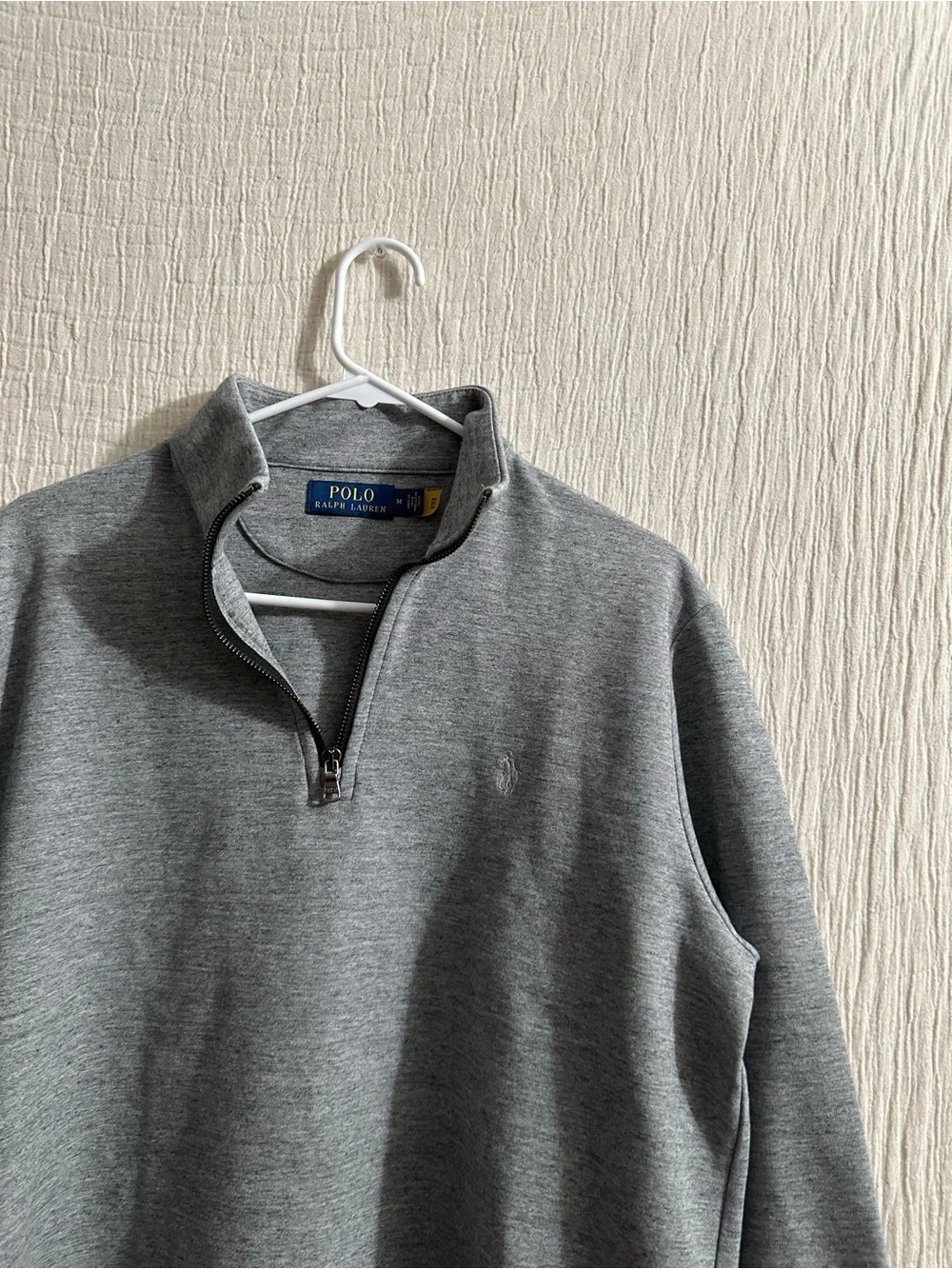 Ralph Lauren Grey Quarter-Zip Men's Sweater Pullover